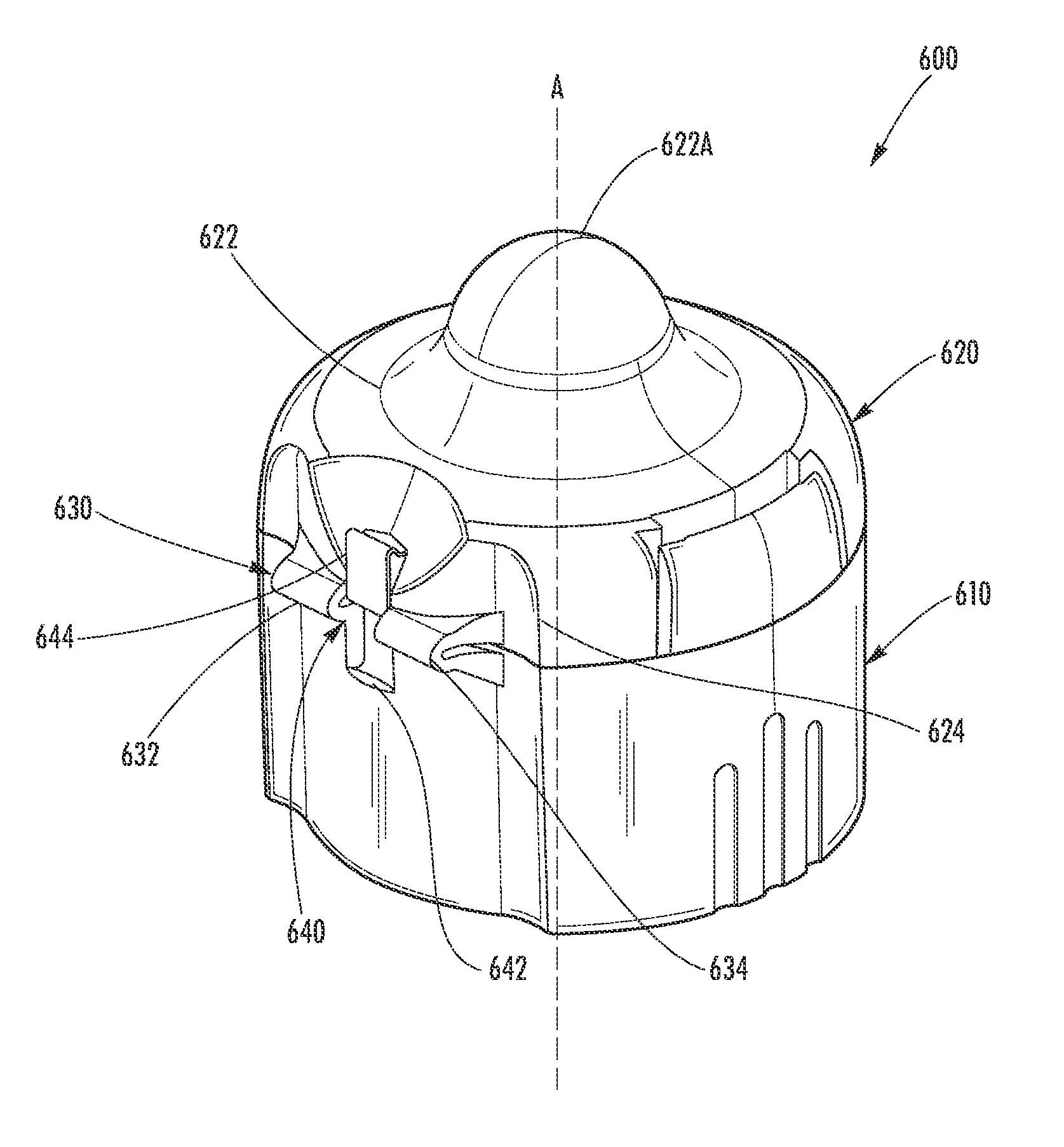 Dispensing closure with latch back