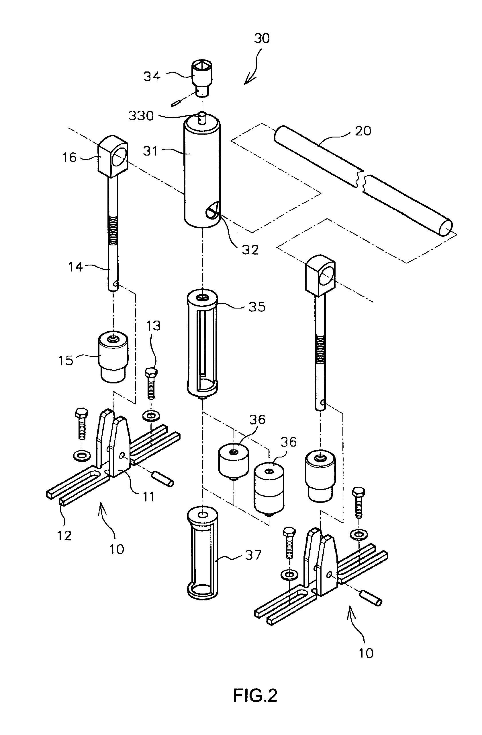 Spring detachment device for automobile