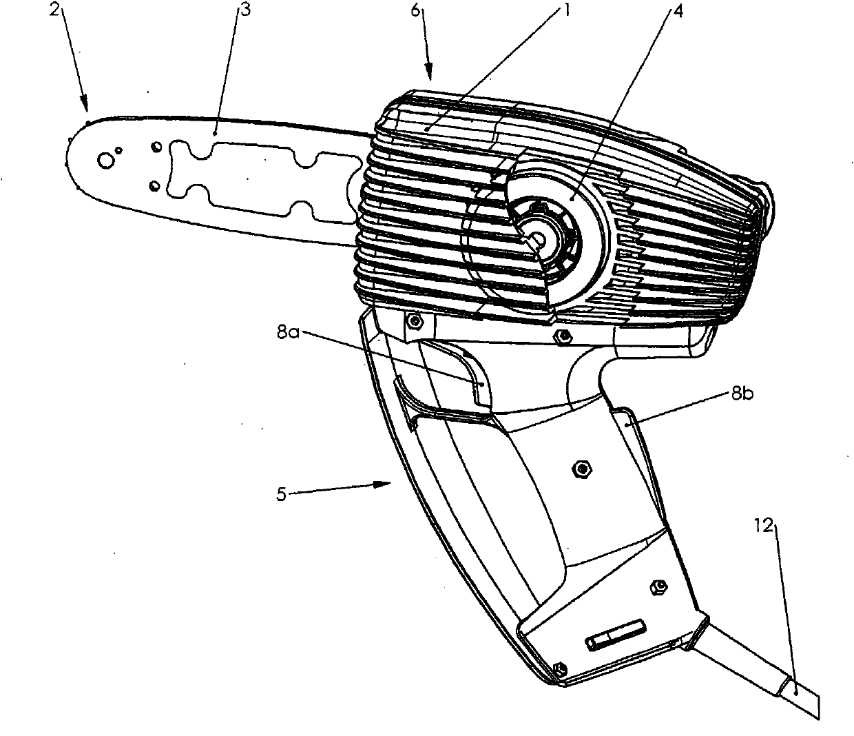 Portable electric chainsaw