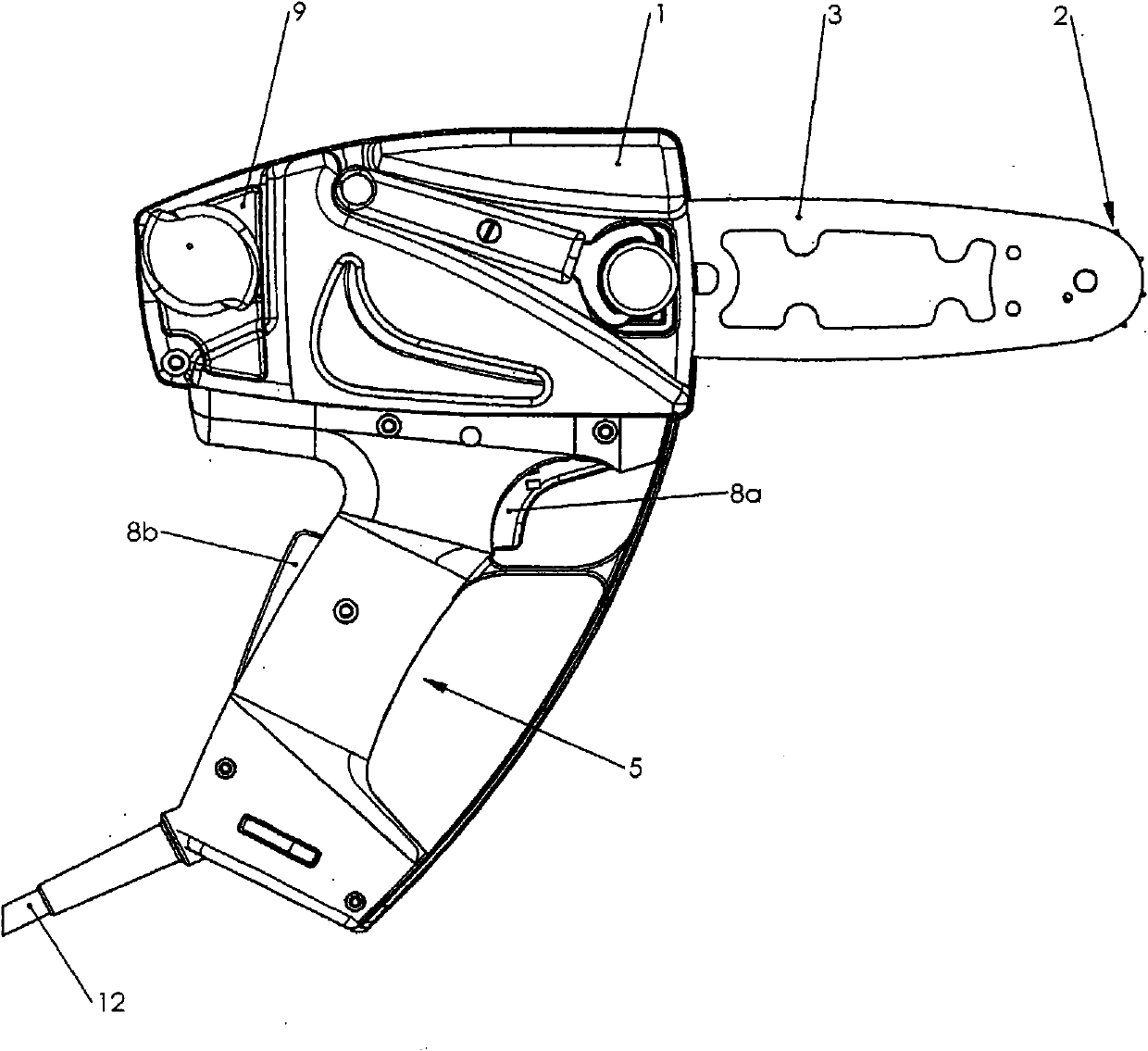 Portable electric chainsaw