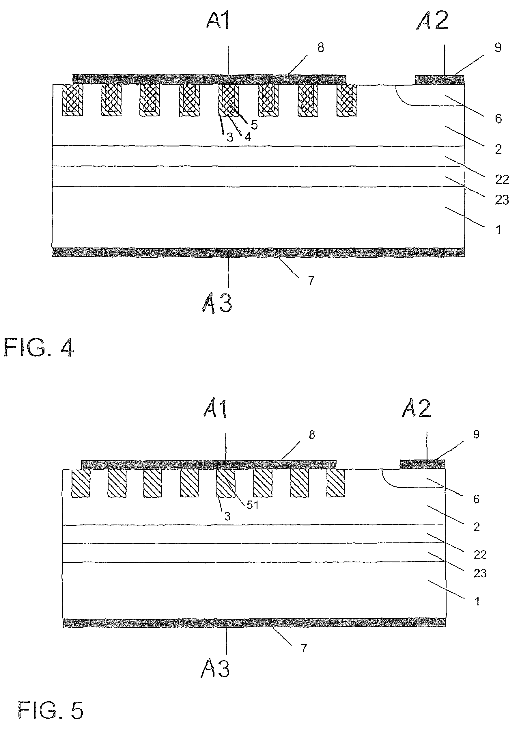 Protective element for electronic circuits