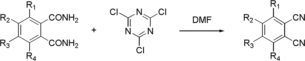 Synthetic method of benzene dinitrile or substituted benzene dinitrile