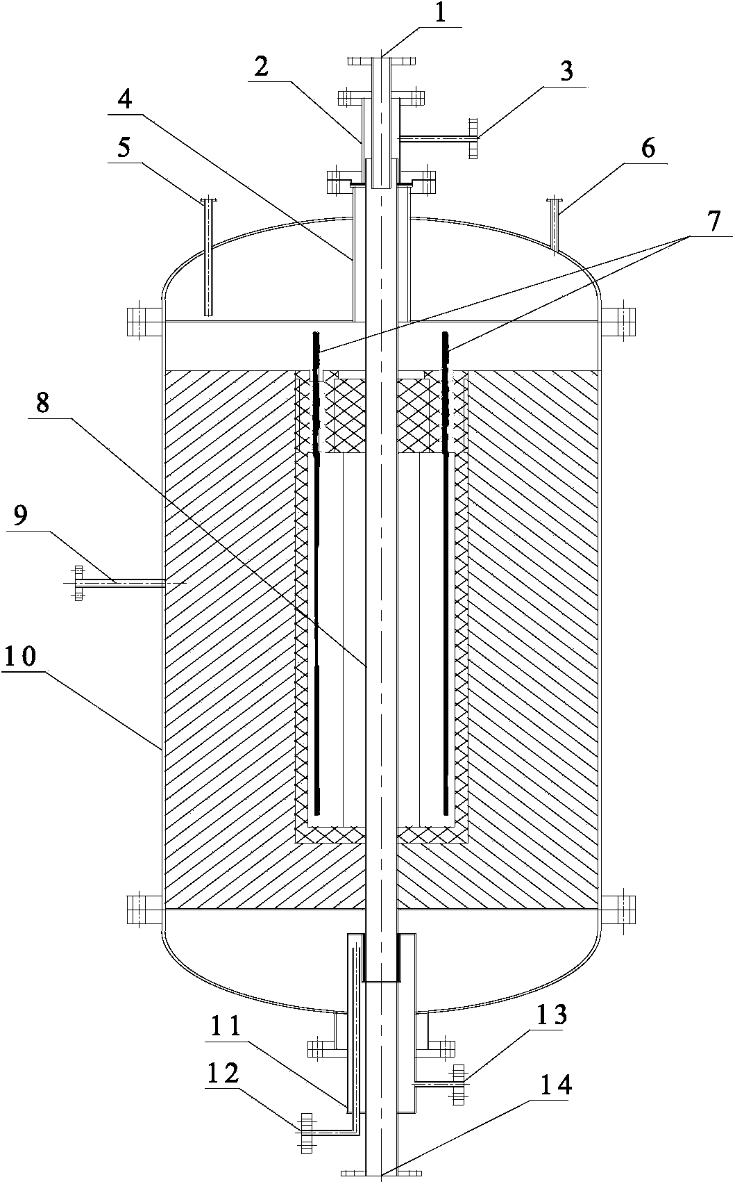 Novel high-temperature and high-pressure electric heating furnace