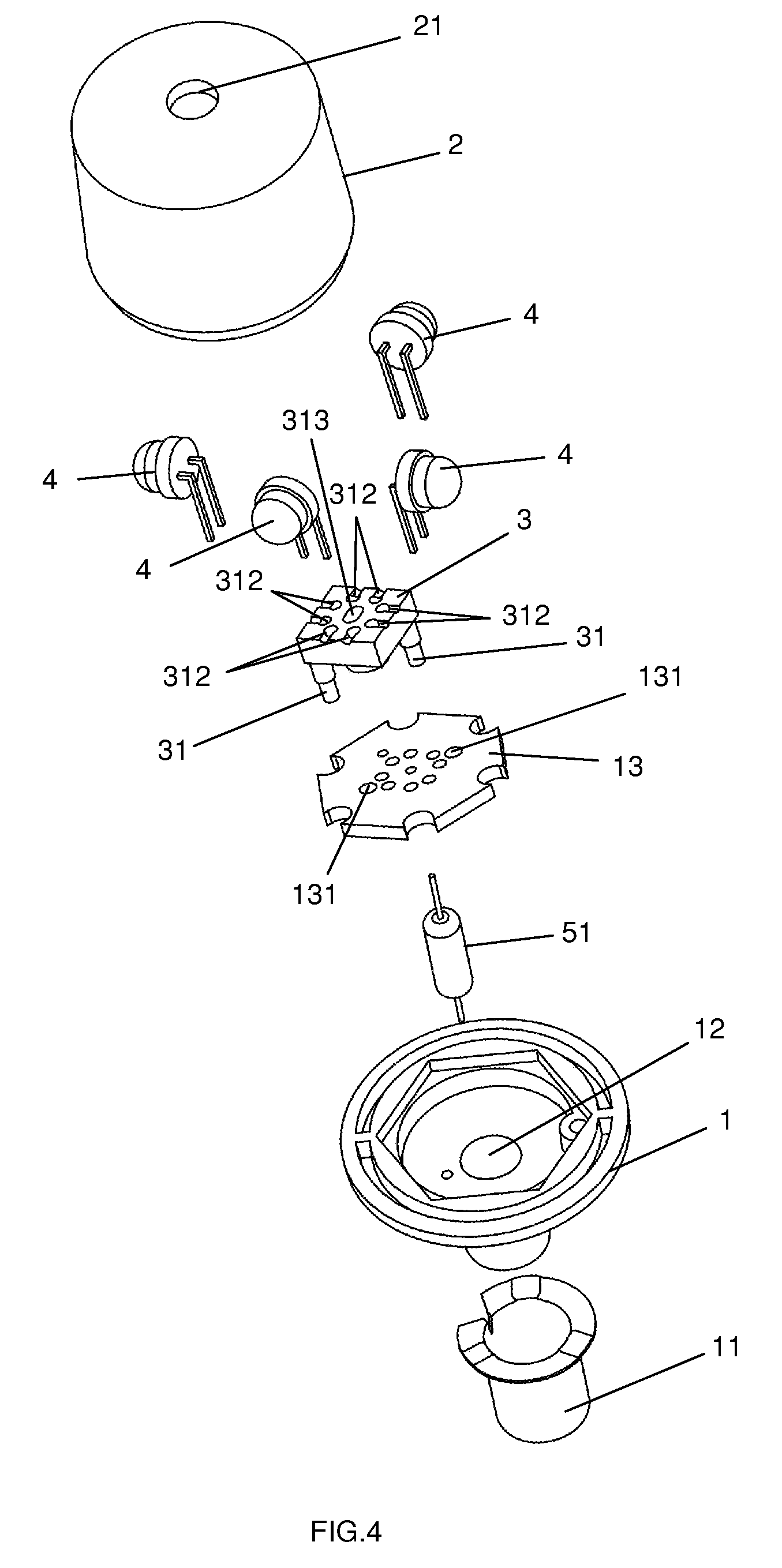 LED light module for portable lighting