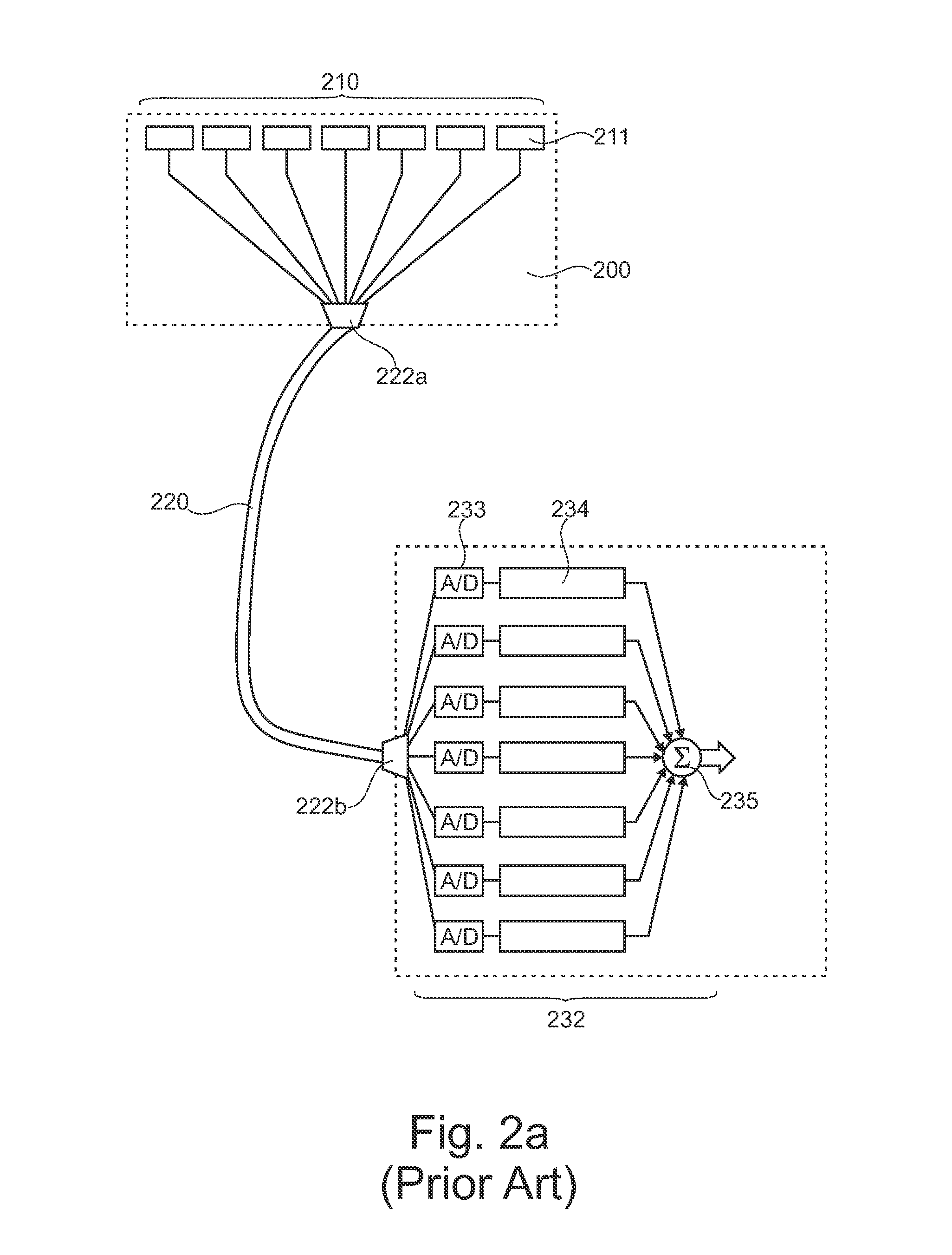 Front-end circuit for an ultrasound transducer probe