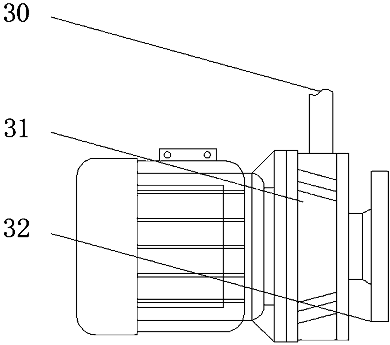 Rubber product cooling and cutting device