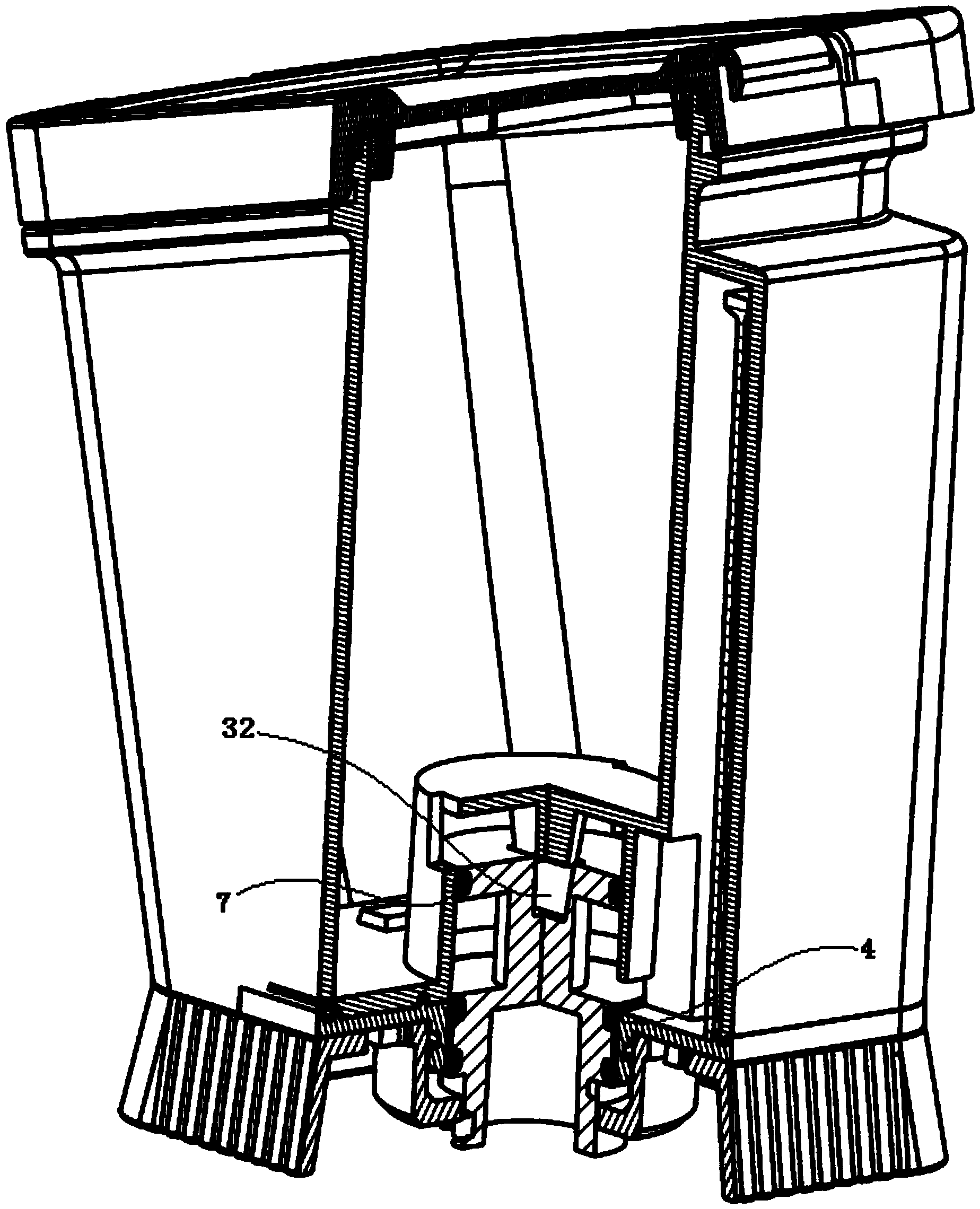 Liquid detection cup with control device, and liquid detection method