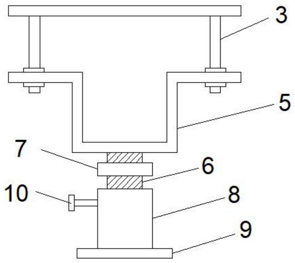 Assembled floorslab suspended adjustable supporting structure and construction method