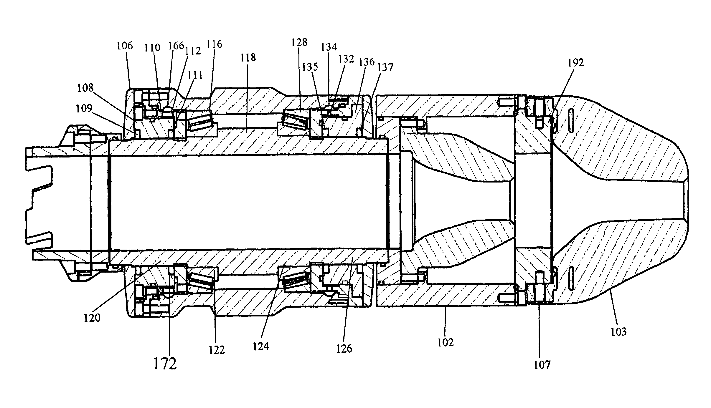 Extended wear ball lock for rotating head