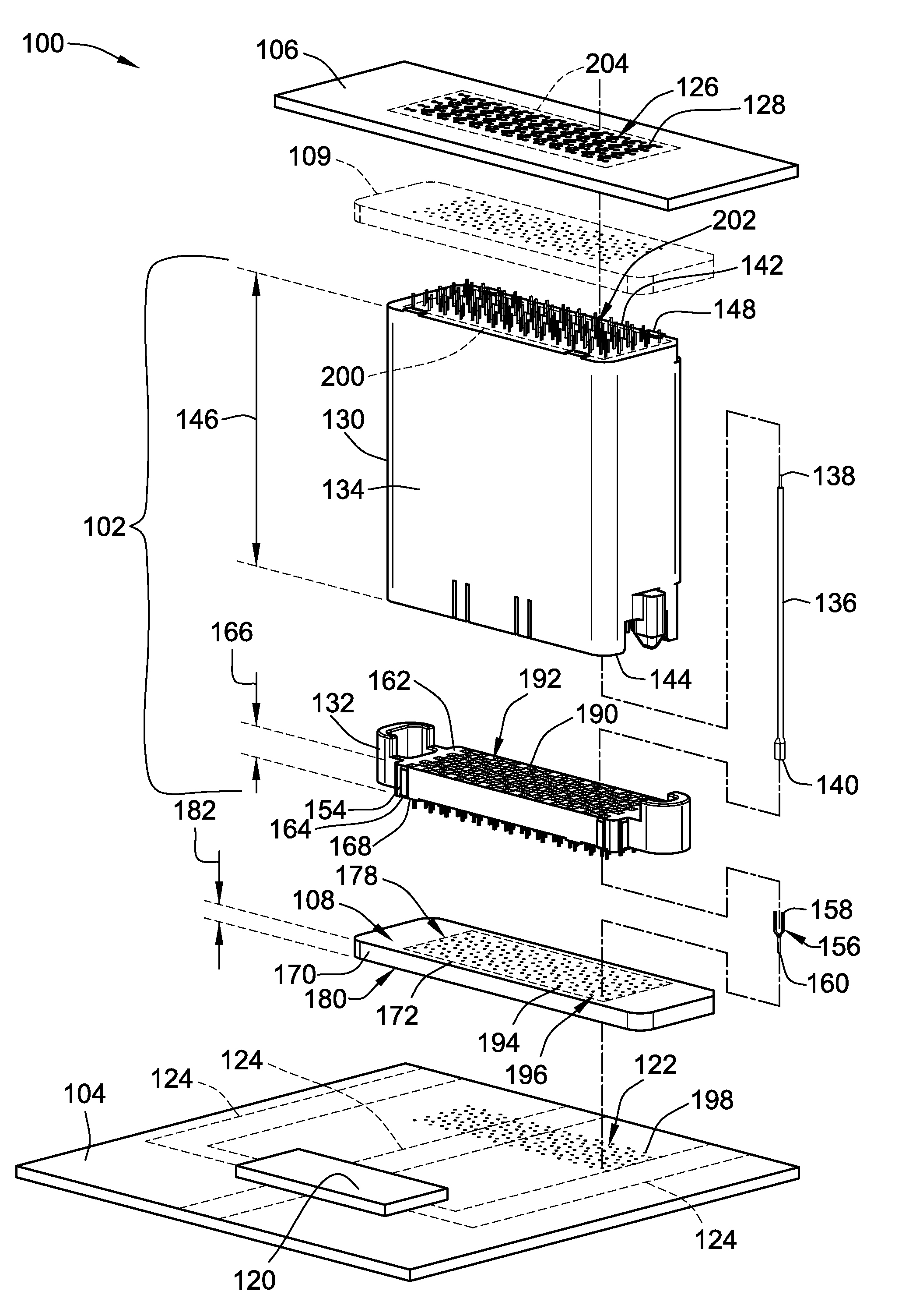 Connector assembly having a mating adapter