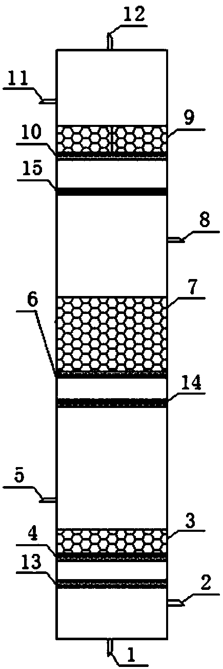 Heterogeneous catalytic ozonization pharmaceutical wastewater treatment device and process