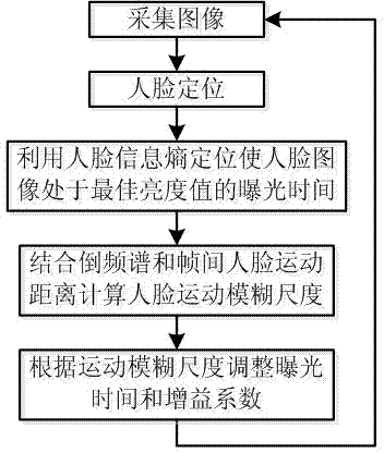 Exposure control method for human face image acquisition system under near-infrared condition