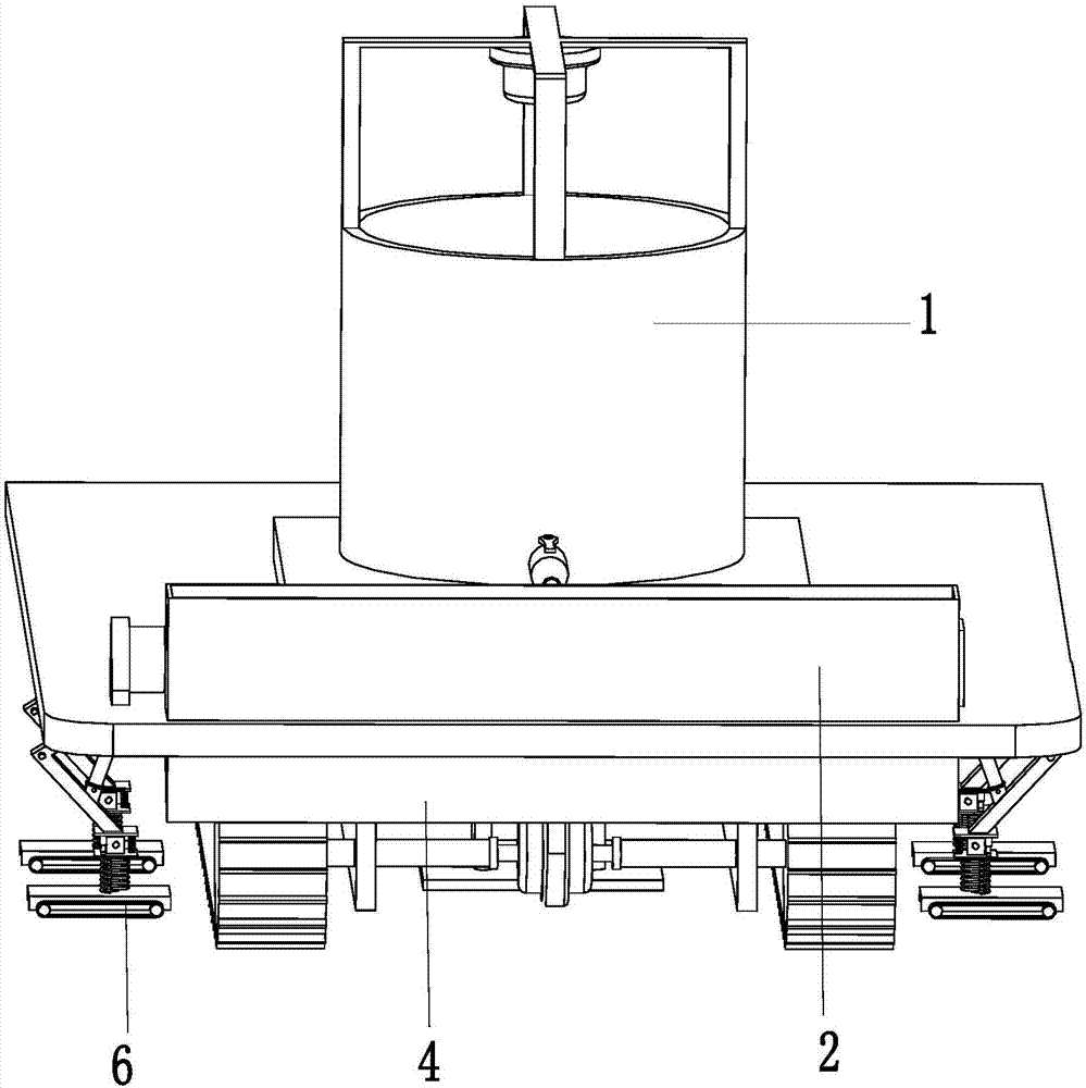 Automatic joint filling equipment for grass-planting brick road paving of building of green city