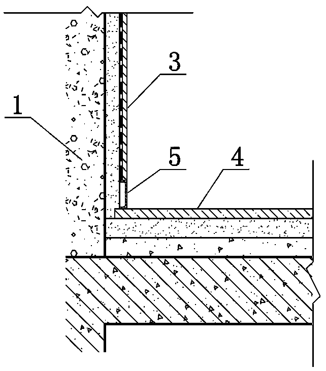 Construction method of inpatient ward inner wall structure