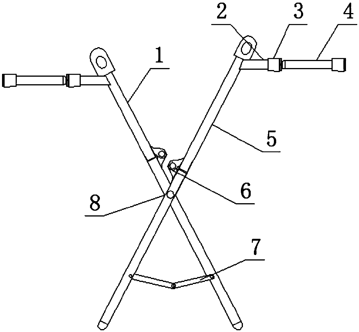 Adjustable suspending device used for rice noodle production