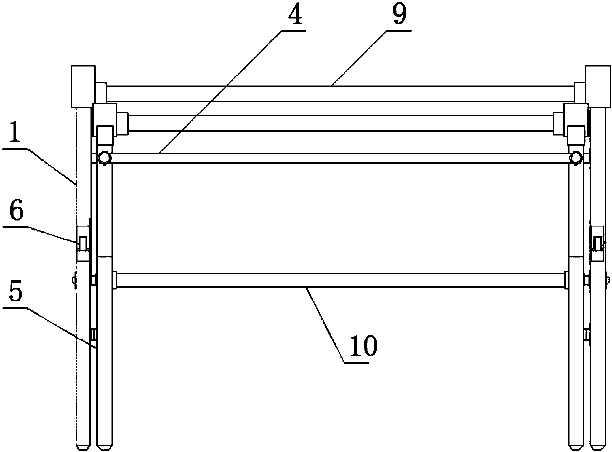 Adjustable suspending device used for rice noodle production