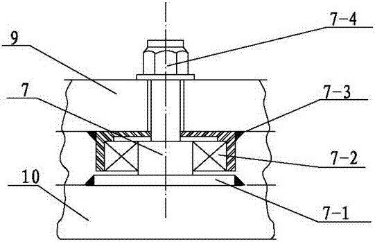 A gasoline engine type tamping machine capable of laterally moving and rotating multi-point tamping