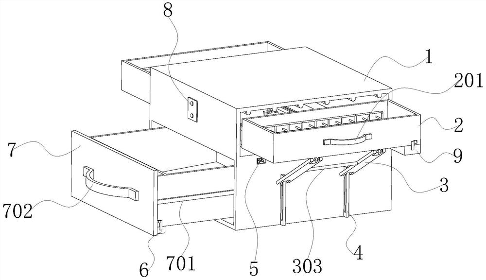 A storage rack for kitchen utensils based on sterilization and disinfection