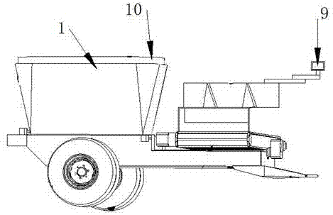 Vertical multi-auger mixer with blades