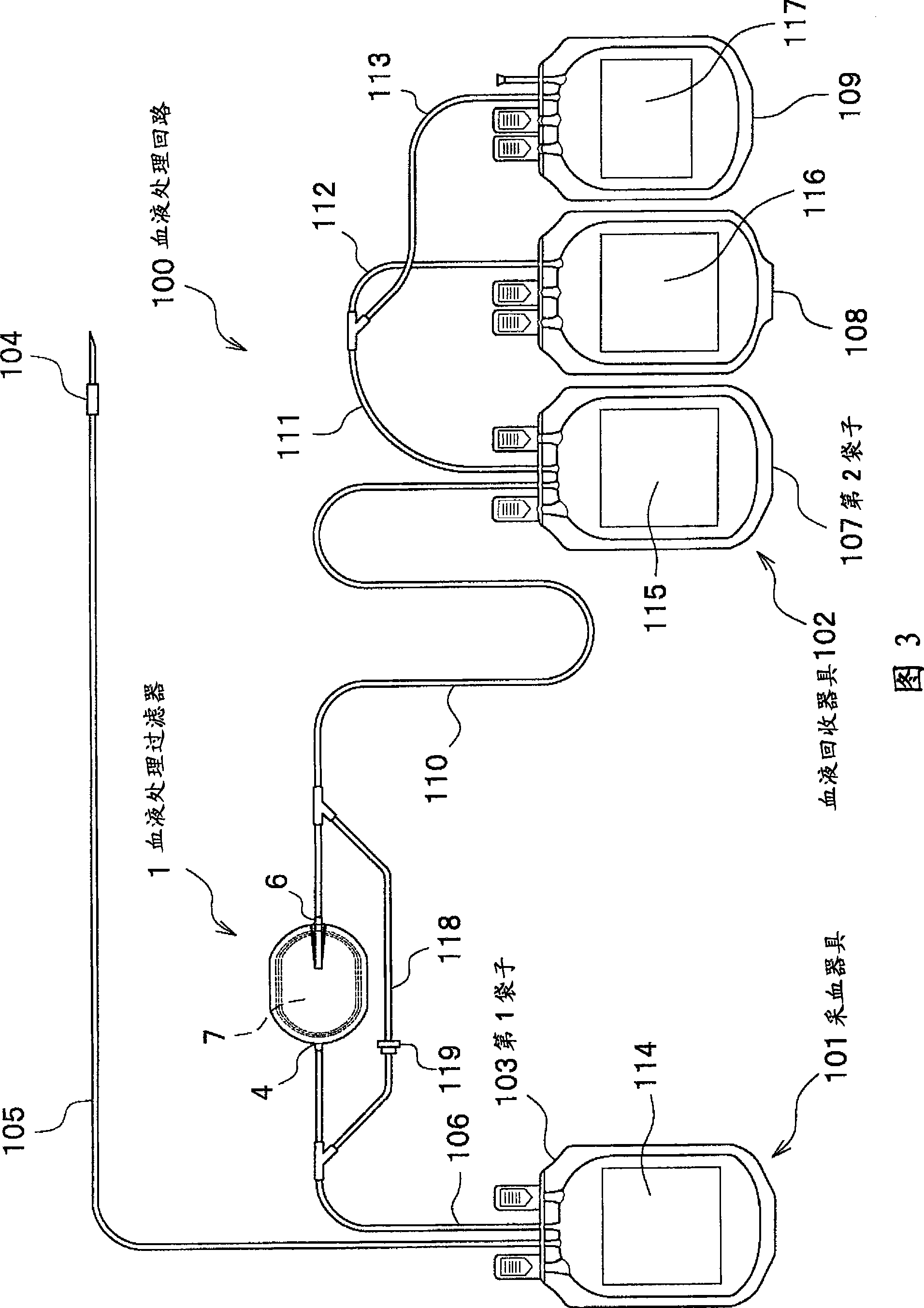 Blood treatment filter and blood treatment circuit