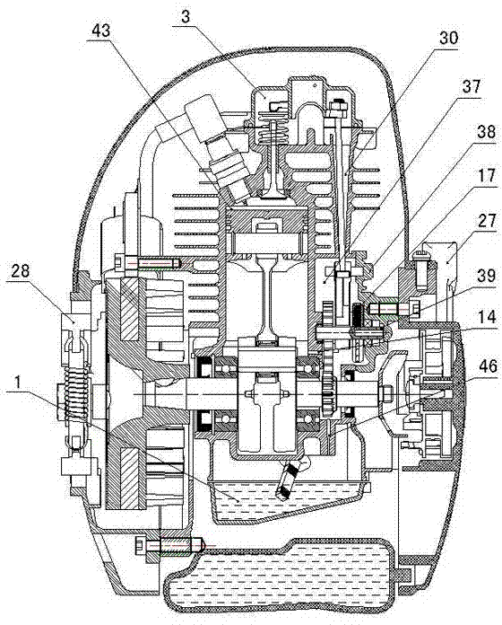 Handheld four-travel engine lubrication system