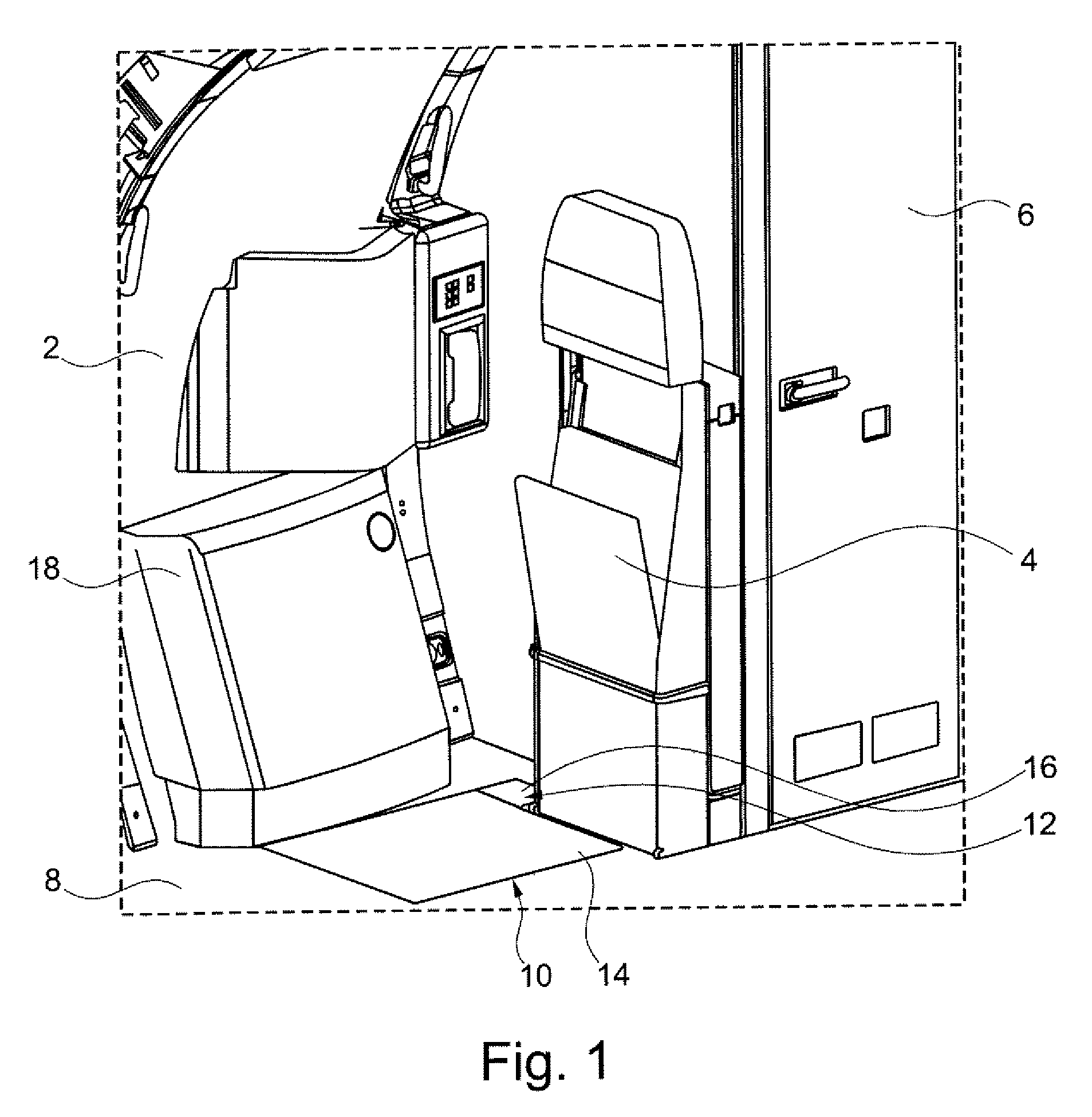 Assembly and method for stowing away and removing a survival kit in a passenger cabin of an aircraft