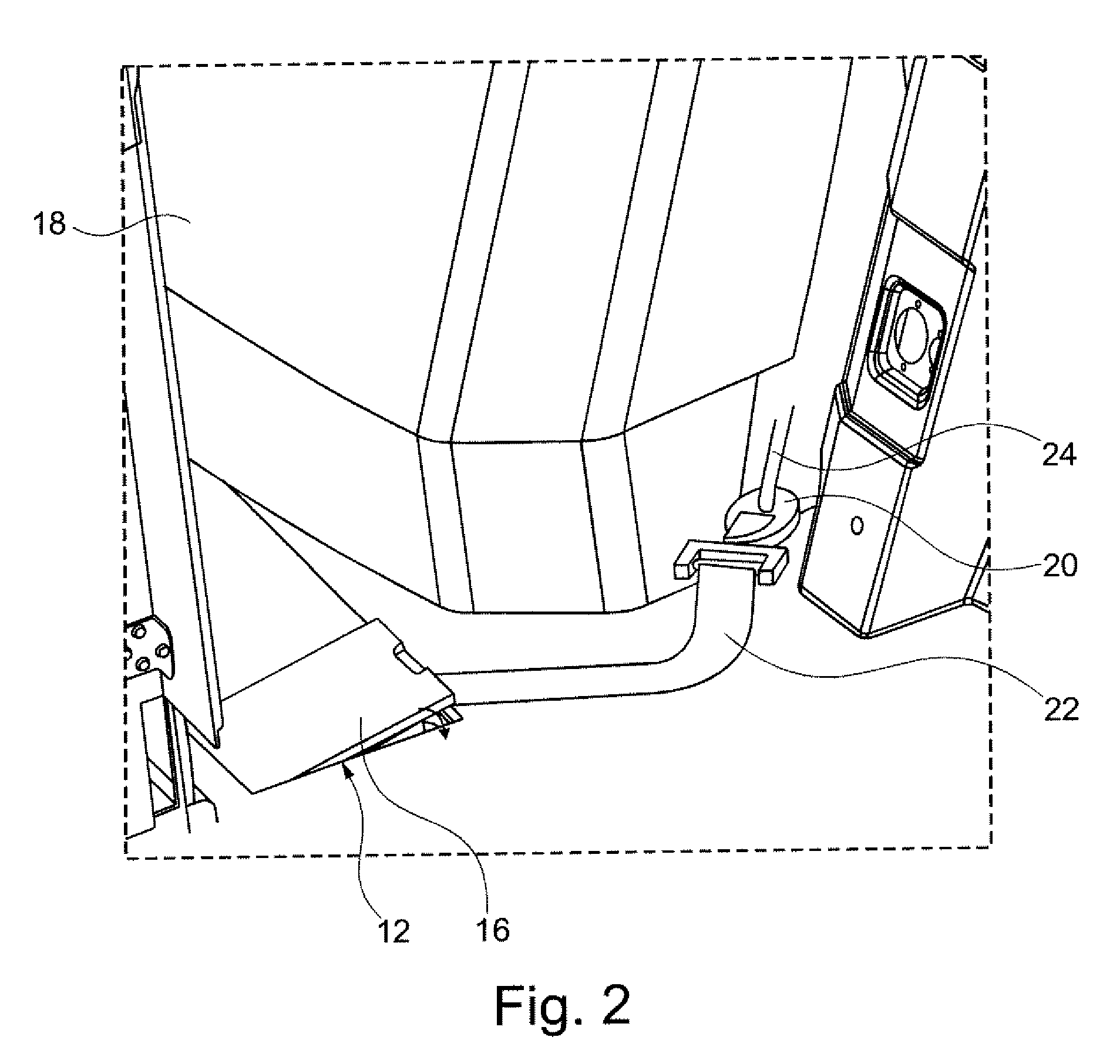 Assembly and method for stowing away and removing a survival kit in a passenger cabin of an aircraft