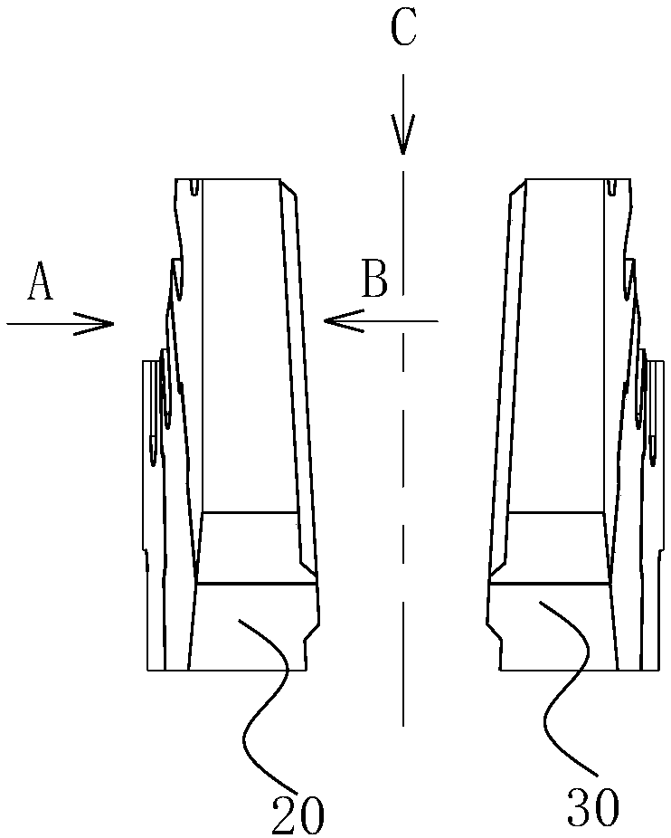 Refractory lining combination brick of shaft kiln