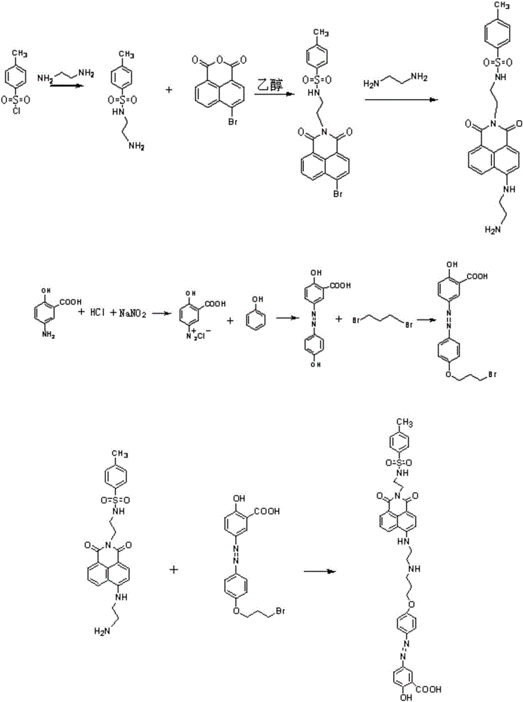 Enhanced fluorescent probe and preparation method and application thereof