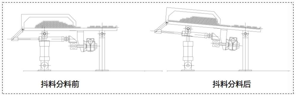 Pipe and bar material distributing mechanism and method