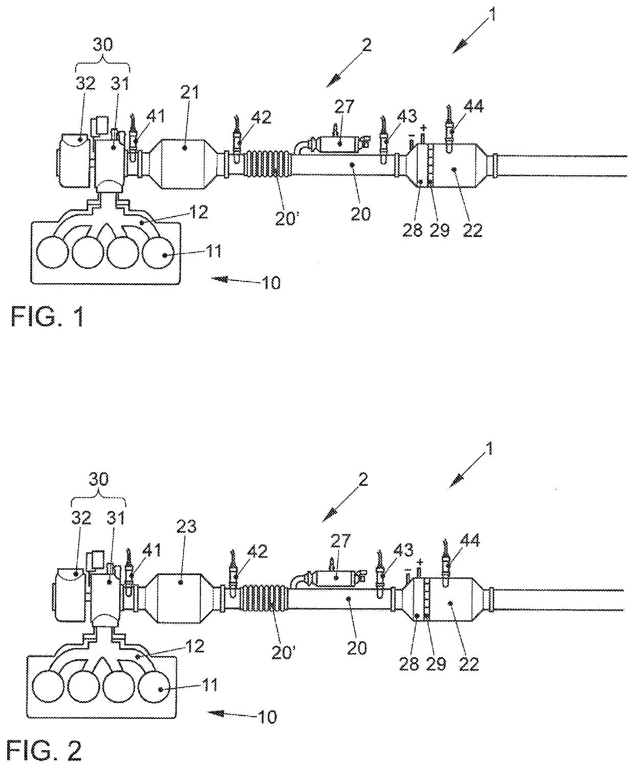 Exhaust system for an internal combustion engine and method for operating the same