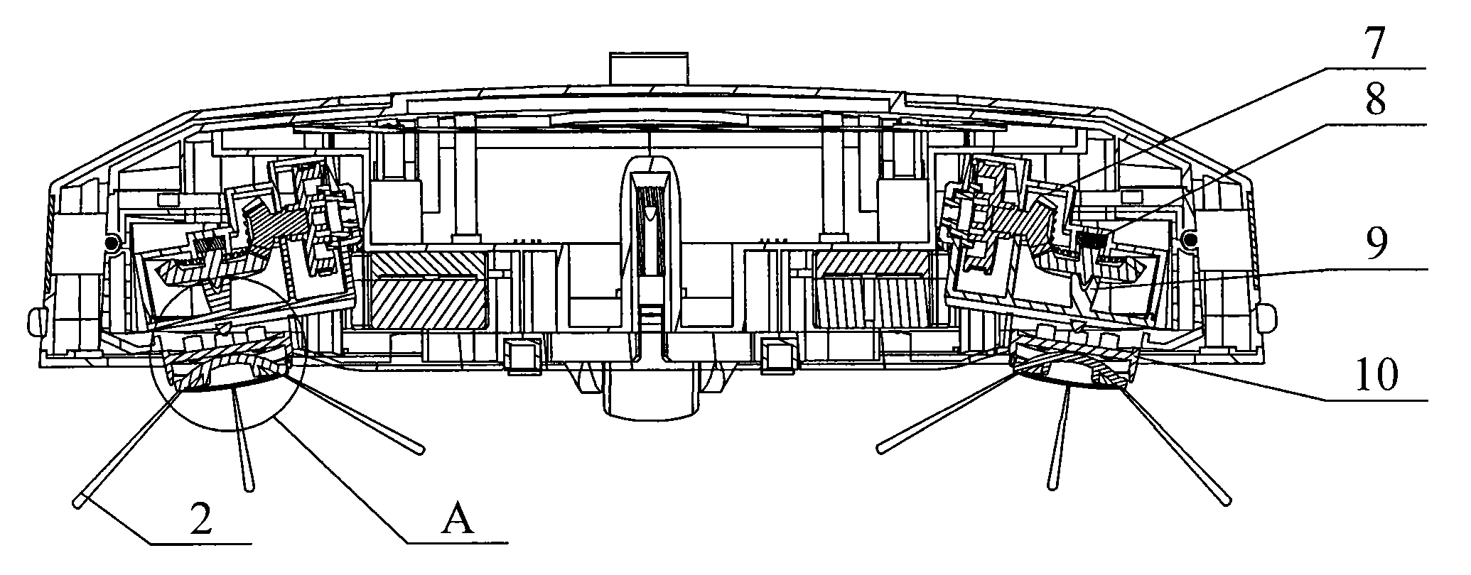 Side brush device of cleaning robot