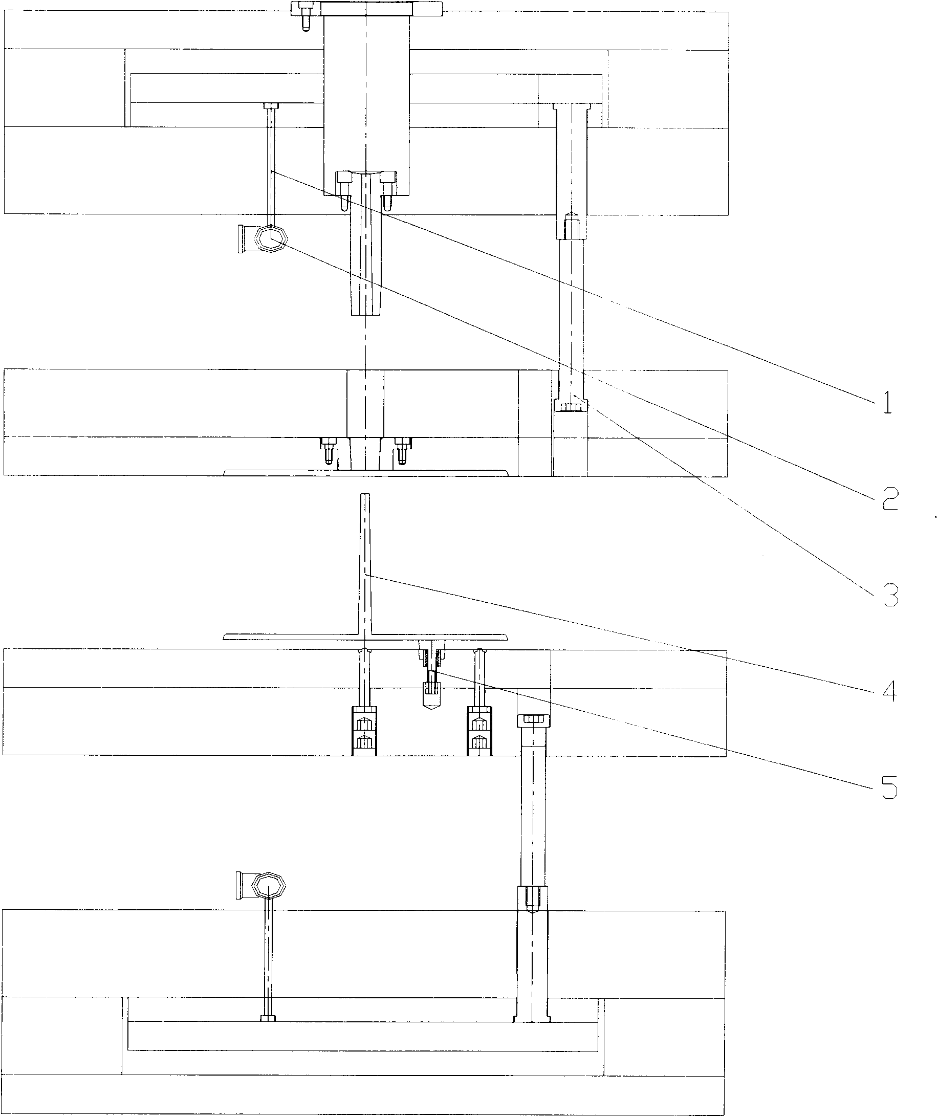 Pipe fitting stack mold