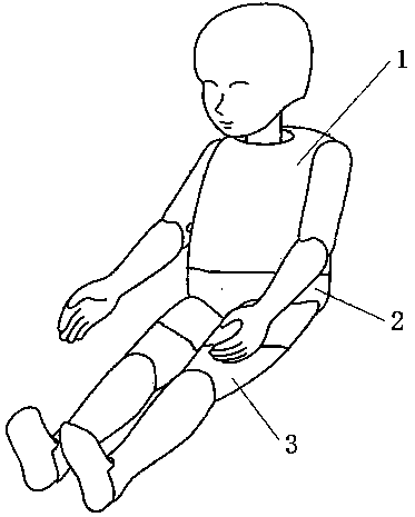 Humanoid model for ultrasonic examination of hip joints, production method of humanoid model and application of humanoid model