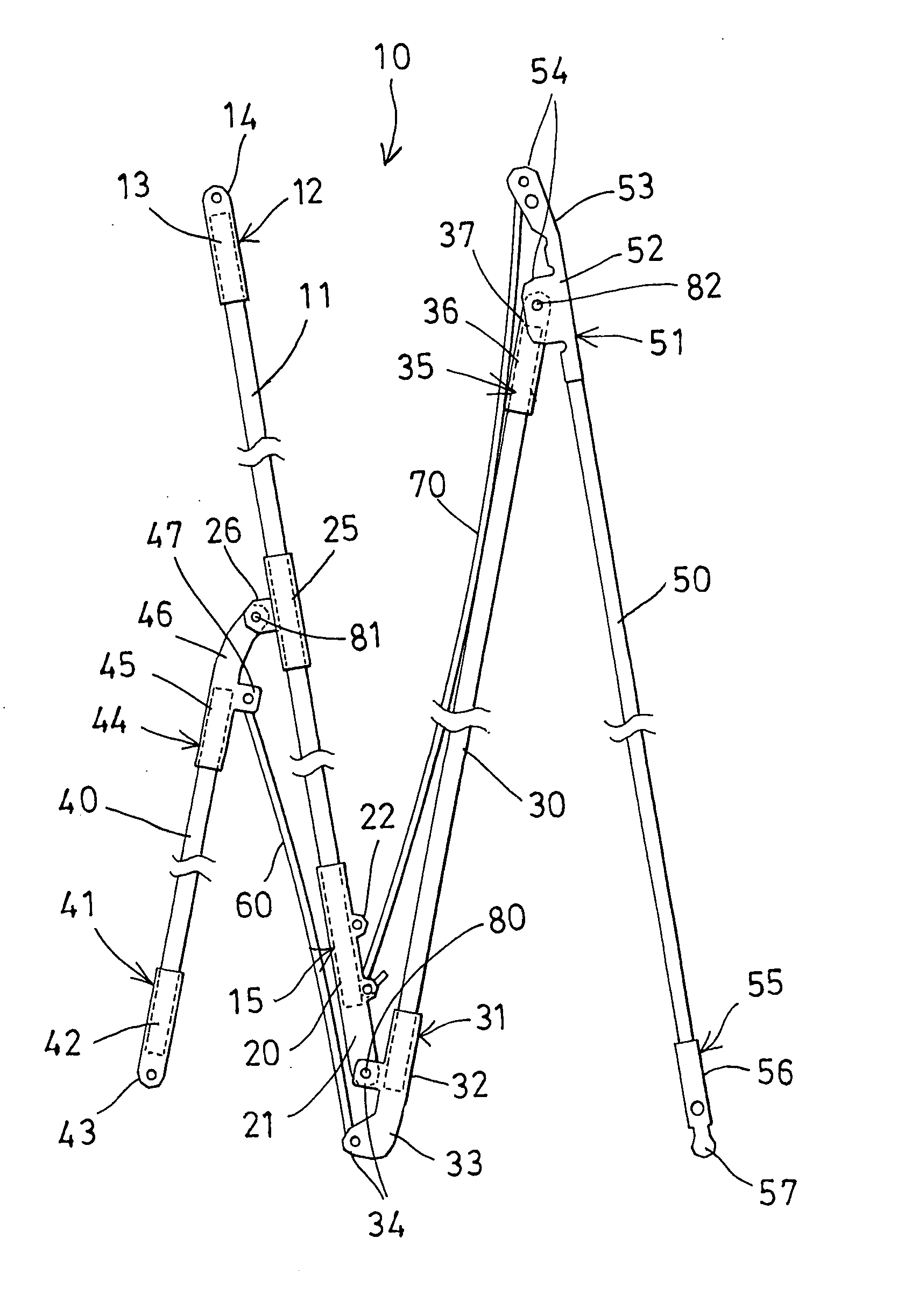 Umbrella having protected stave assembly