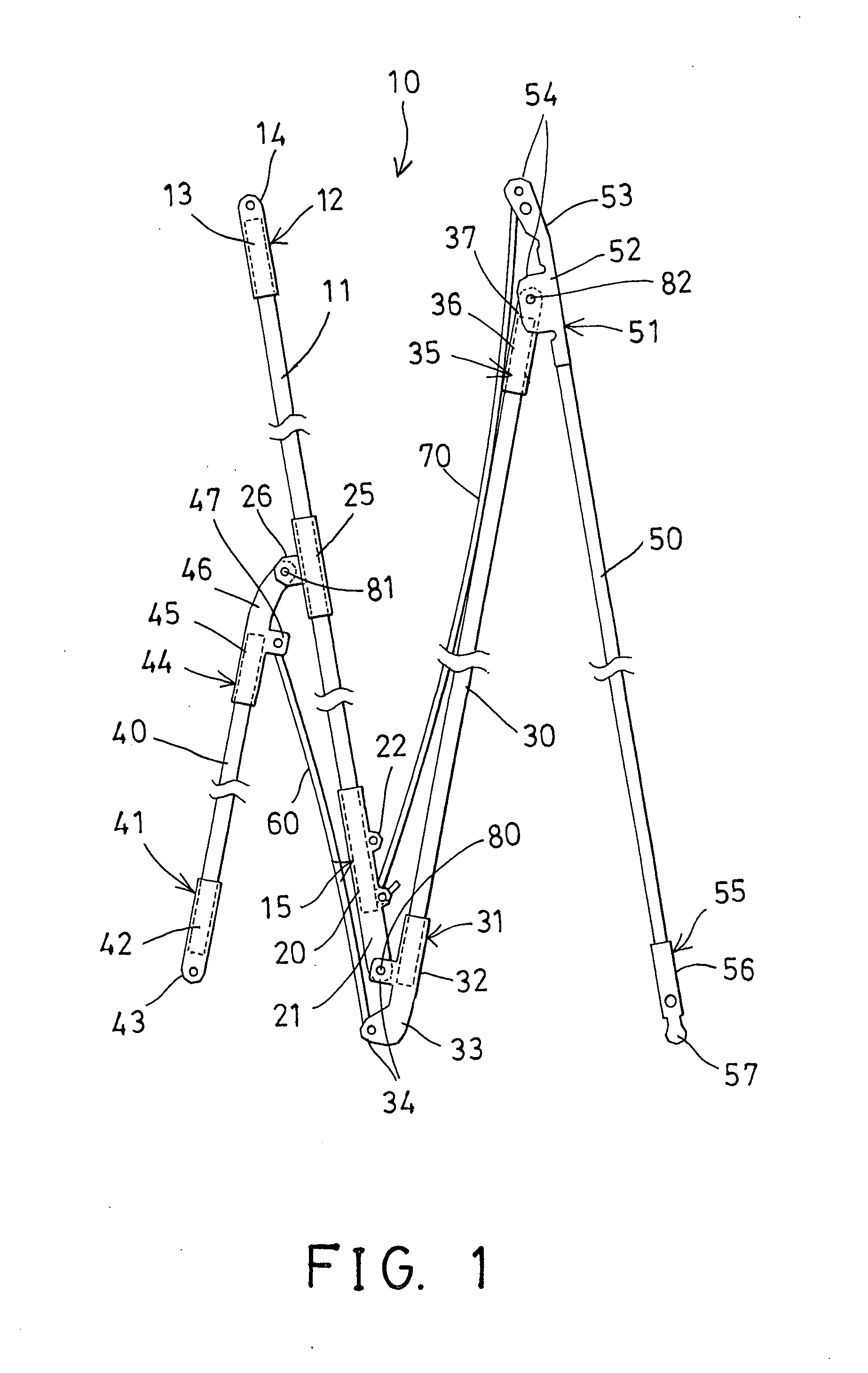 Umbrella having protected stave assembly