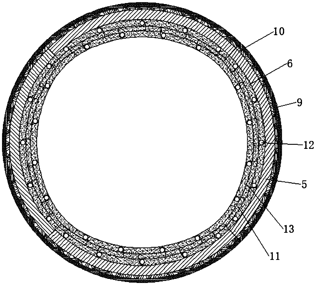 Lattice compound shaft structure and construction method