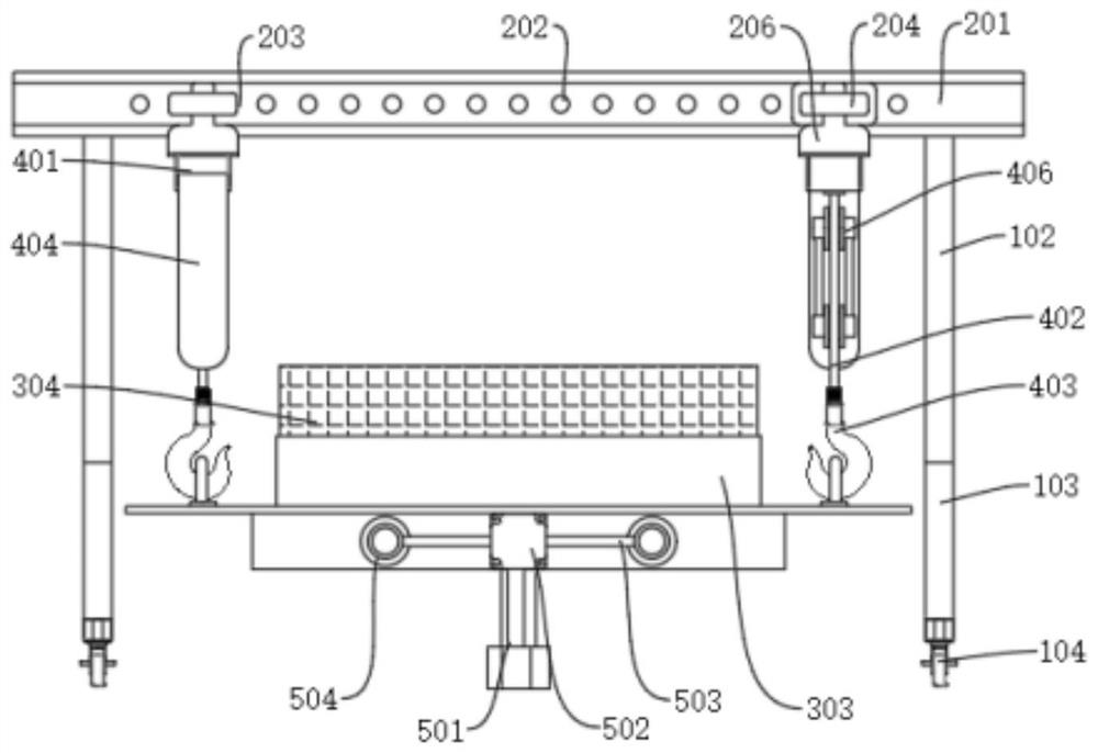 Adjusting mechanism for building climbing frame chain