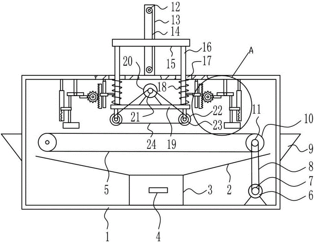 Automatic bamboo machining device