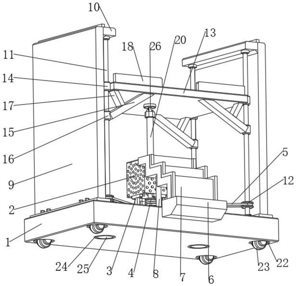 Movable cantilever frame device for civil engineering construction