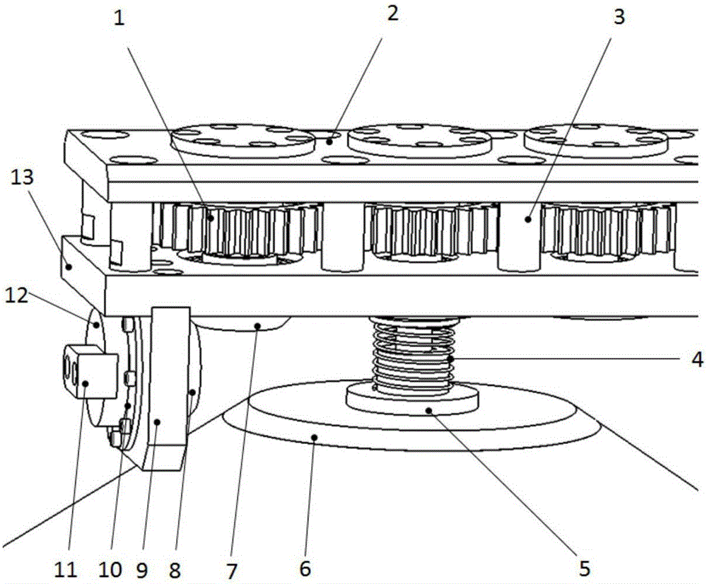 Sweeping system for sweeping robot of photovoltaic power station