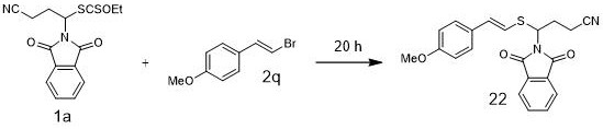 A kind of method and application of synthesizing organosulfur compound based on alkyl xanthate