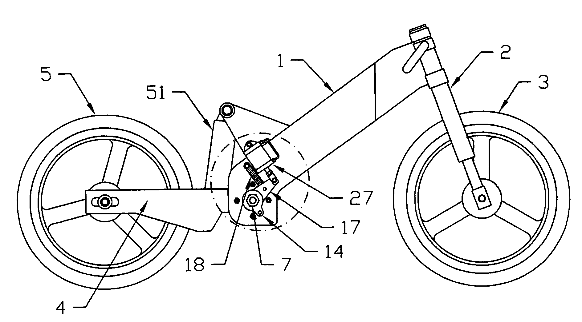 Motorcycle lateral suspension mechanism