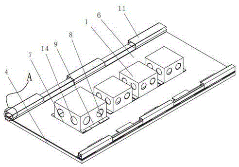 A switch and socket integrated block embedded in the tile wall