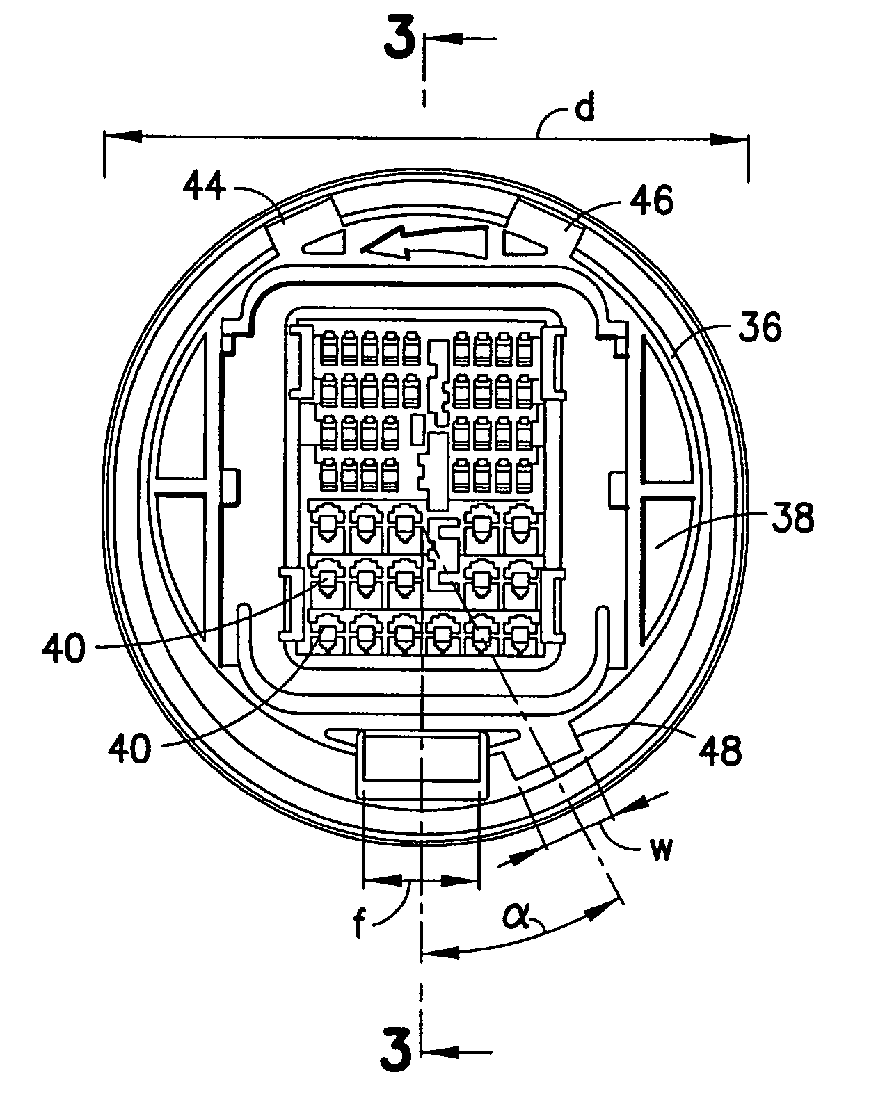 Twist lock panel-mounted connector