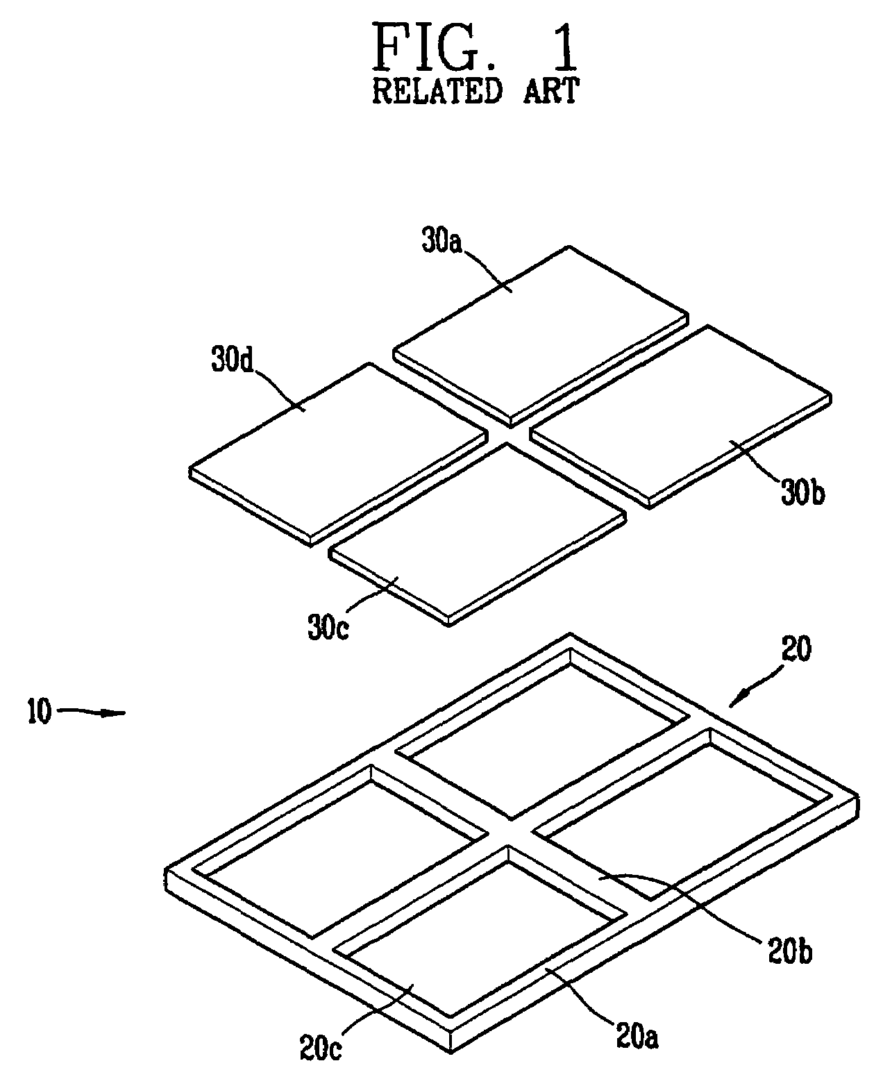 Tiled display device with black matrix film having different aperture ratios