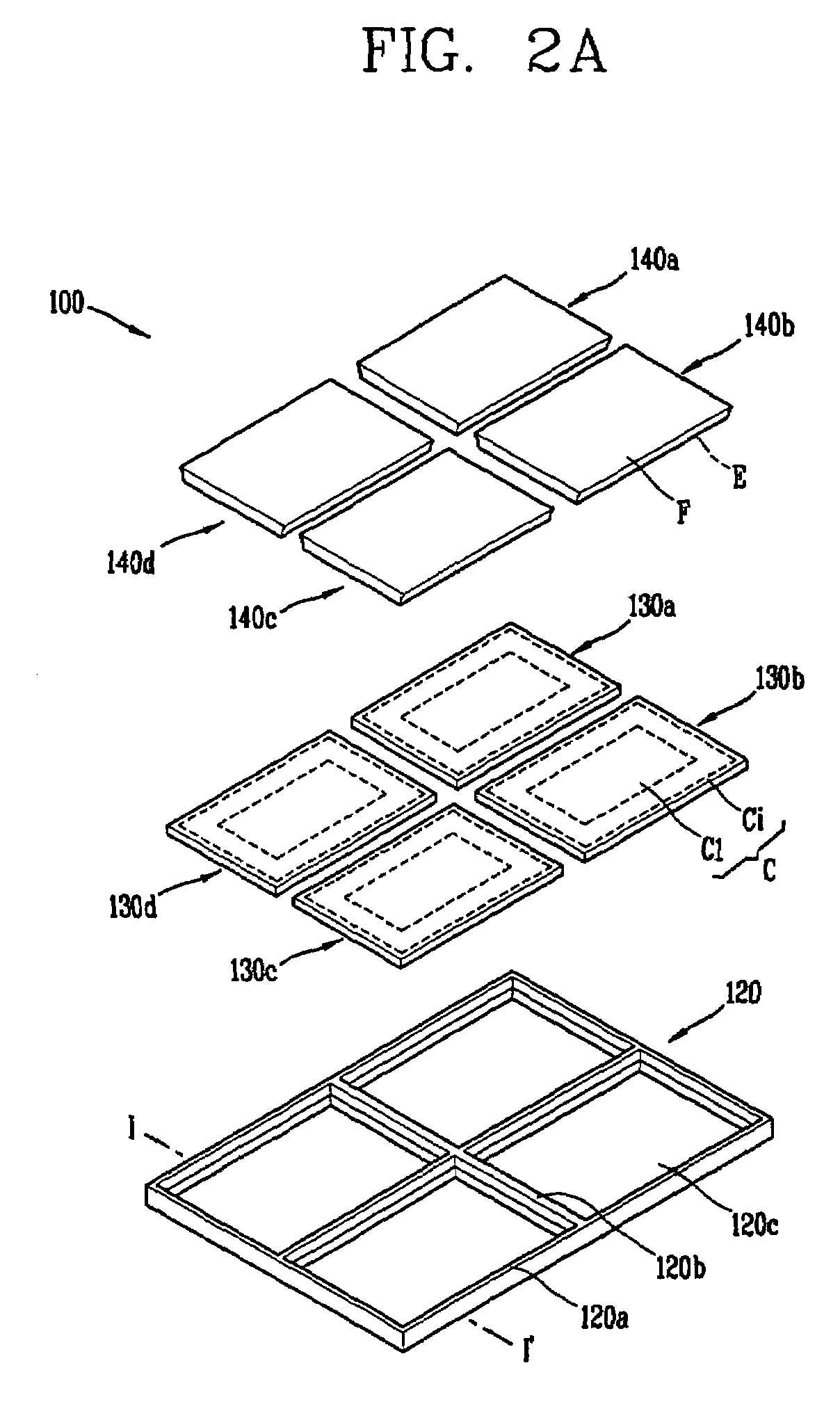 Tiled display device with black matrix film having different aperture ratios