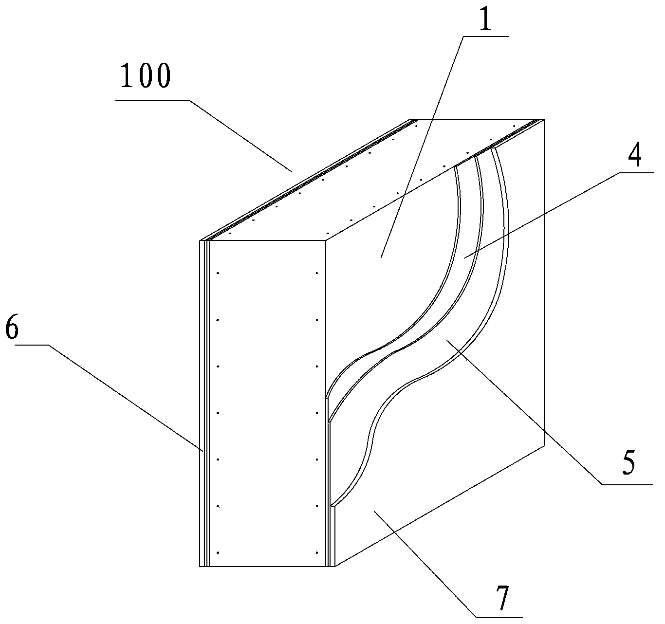 Composite foam glass self-heat-preservation veneer-free outer wall board