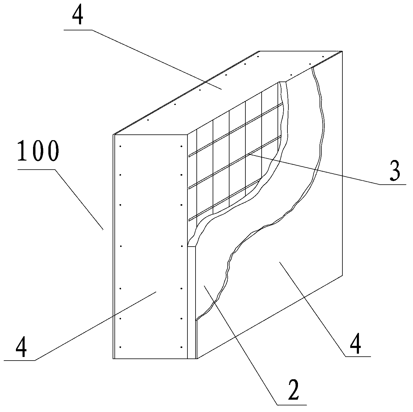 Composite foam glass self-heat-preservation veneer-free outer wall board