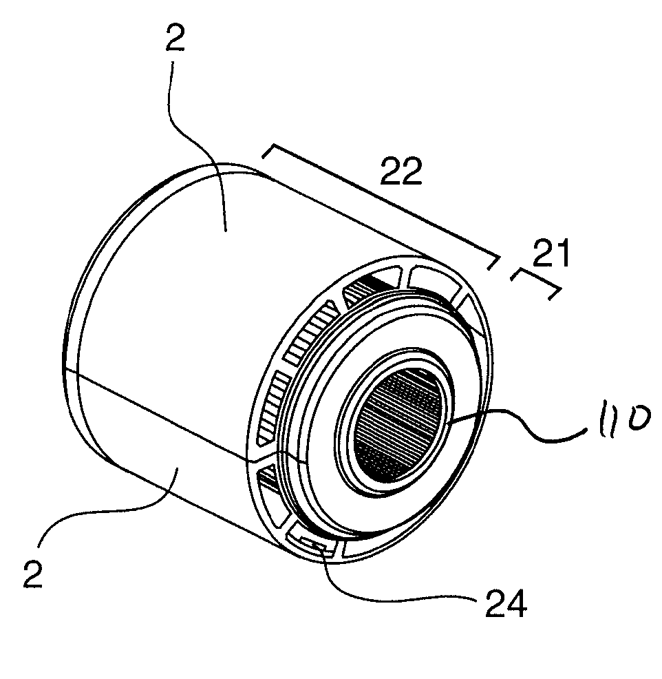 Protective device for an air filter, in particular of a generating set, comprising portions to assemble radially on the filter